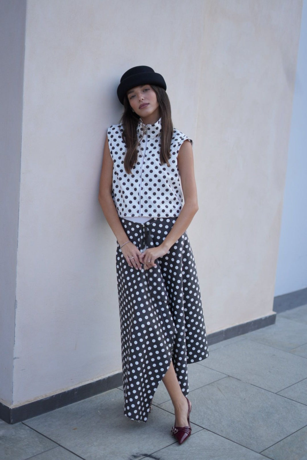 Black & White Polka Dot Skirt